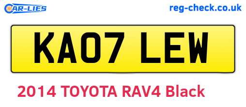 KA07LEW are the vehicle registration plates.