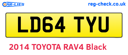 LD64TYU are the vehicle registration plates.