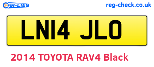 LN14JLO are the vehicle registration plates.