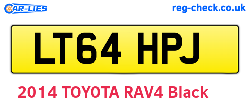 LT64HPJ are the vehicle registration plates.
