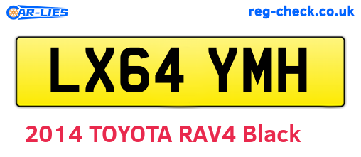 LX64YMH are the vehicle registration plates.