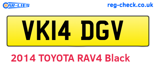 VK14DGV are the vehicle registration plates.