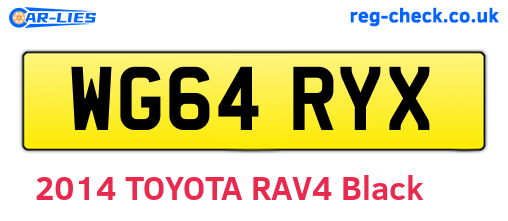 WG64RYX are the vehicle registration plates.