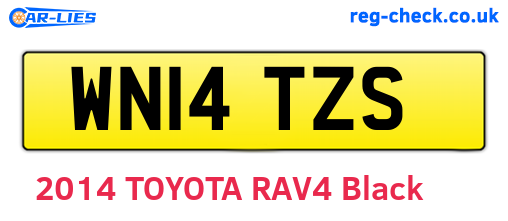 WN14TZS are the vehicle registration plates.