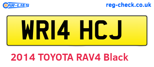 WR14HCJ are the vehicle registration plates.