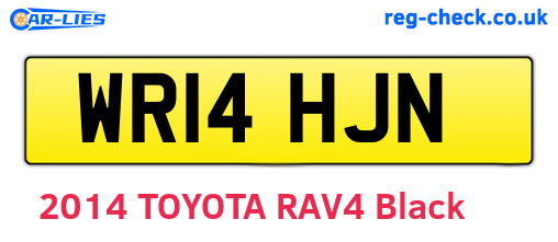 WR14HJN are the vehicle registration plates.