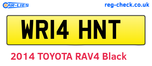 WR14HNT are the vehicle registration plates.