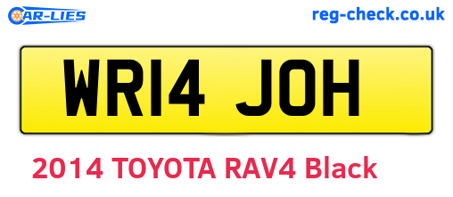 WR14JOH are the vehicle registration plates.