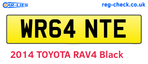 WR64NTE are the vehicle registration plates.