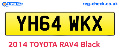 YH64WKX are the vehicle registration plates.