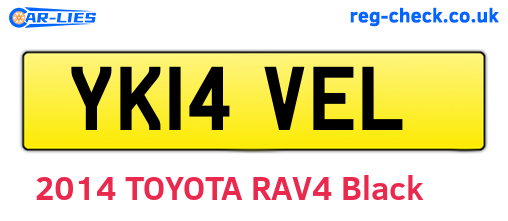 YK14VEL are the vehicle registration plates.