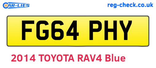 FG64PHY are the vehicle registration plates.