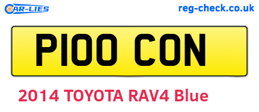 P100CON are the vehicle registration plates.