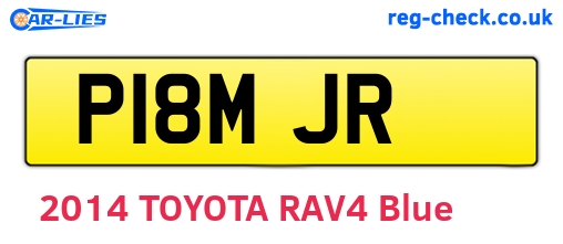 P18MJR are the vehicle registration plates.