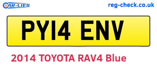 PY14ENV are the vehicle registration plates.