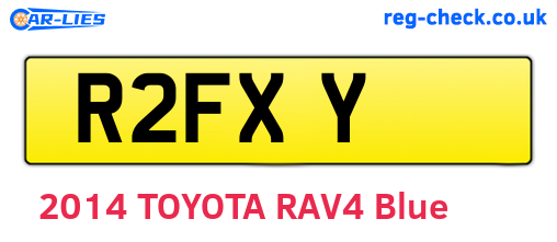 R2FXY are the vehicle registration plates.