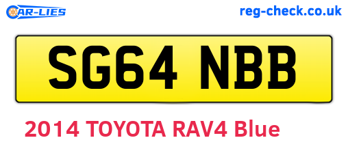 SG64NBB are the vehicle registration plates.