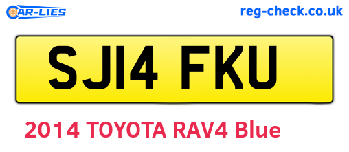 SJ14FKU are the vehicle registration plates.