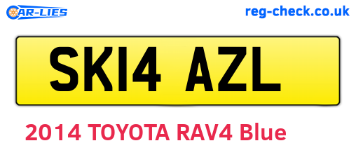 SK14AZL are the vehicle registration plates.