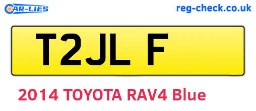 T2JLF are the vehicle registration plates.