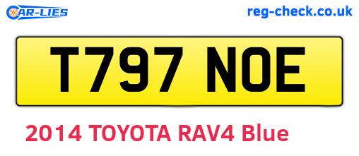 T797NOE are the vehicle registration plates.