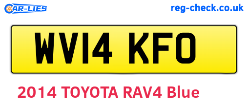 WV14KFO are the vehicle registration plates.