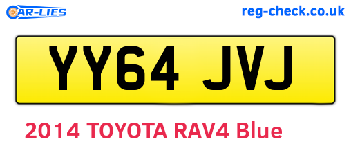 YY64JVJ are the vehicle registration plates.