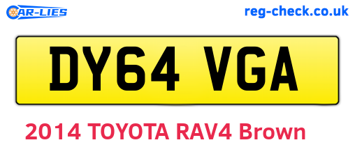 DY64VGA are the vehicle registration plates.