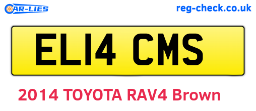 EL14CMS are the vehicle registration plates.