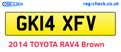 GK14XFV are the vehicle registration plates.