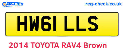 HW61LLS are the vehicle registration plates.