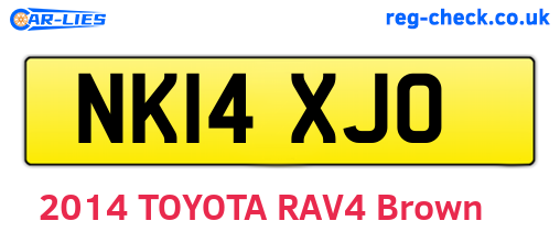 NK14XJO are the vehicle registration plates.