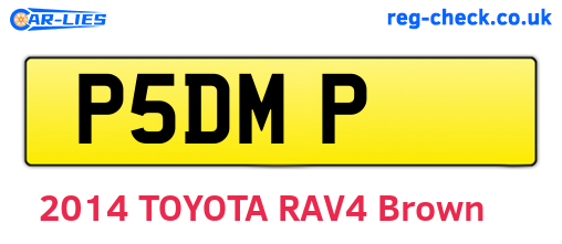 P5DMP are the vehicle registration plates.