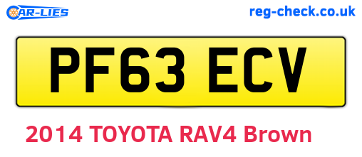 PF63ECV are the vehicle registration plates.