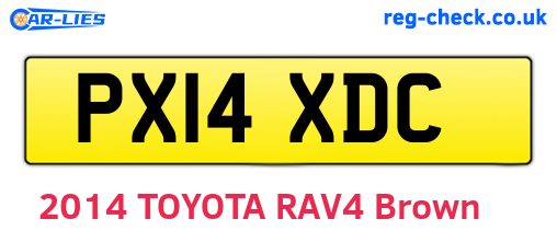 PX14XDC are the vehicle registration plates.