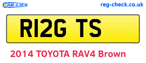 R12GTS are the vehicle registration plates.