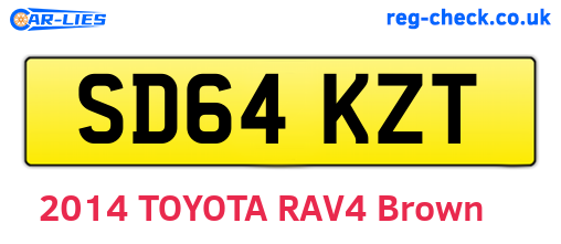 SD64KZT are the vehicle registration plates.