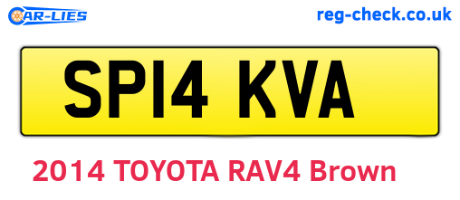 SP14KVA are the vehicle registration plates.