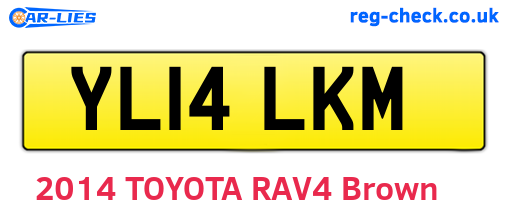 YL14LKM are the vehicle registration plates.