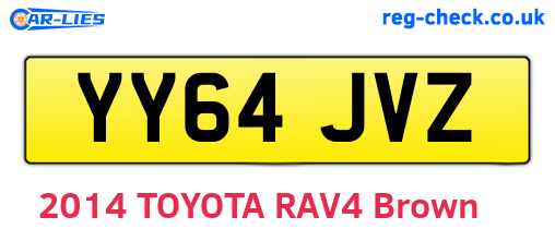 YY64JVZ are the vehicle registration plates.