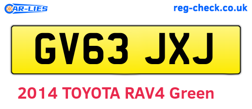 GV63JXJ are the vehicle registration plates.