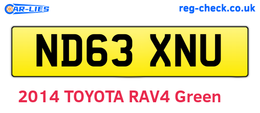 ND63XNU are the vehicle registration plates.