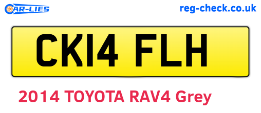 CK14FLH are the vehicle registration plates.