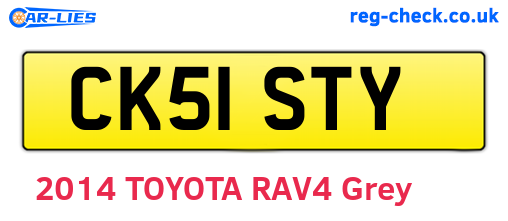 CK51STY are the vehicle registration plates.