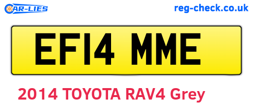 EF14MME are the vehicle registration plates.