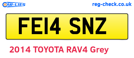 FE14SNZ are the vehicle registration plates.