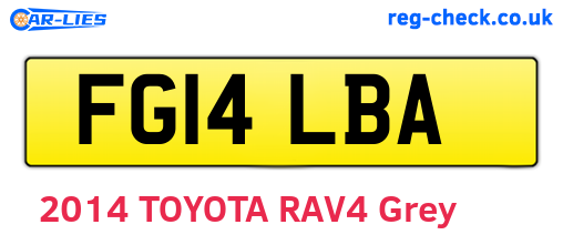 FG14LBA are the vehicle registration plates.