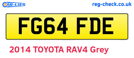 FG64FDE are the vehicle registration plates.