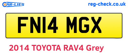 FN14MGX are the vehicle registration plates.