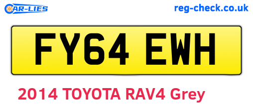 FY64EWH are the vehicle registration plates.